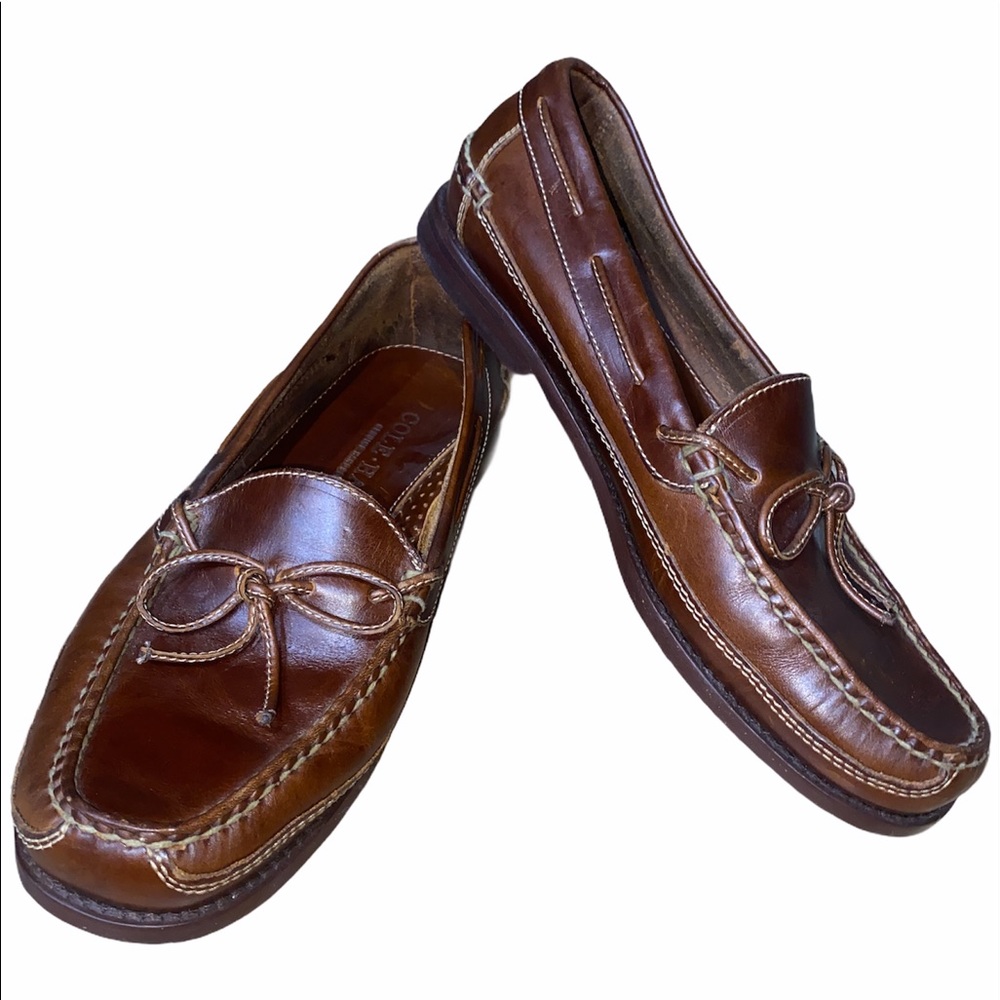 Cole Haan Air Grant Brown Leather Moccasin Loafers sz 9.5